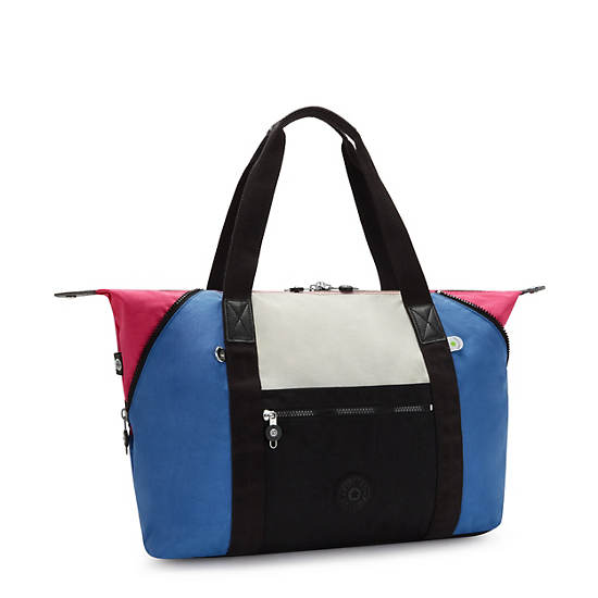 Kipling Art Medium Tote Tassen Blauw Roze | BE 1442SG